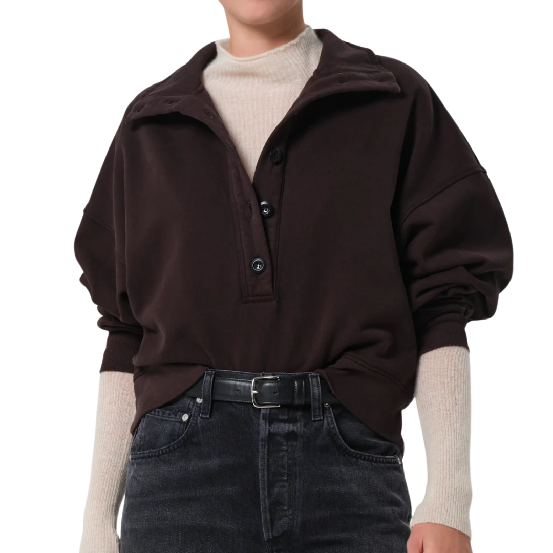 MIRELLE FUNNEL NECK CHOCOLATE