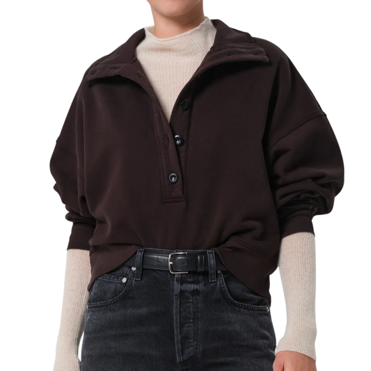 MIRELLE FUNNEL NECK CHOCOLATE