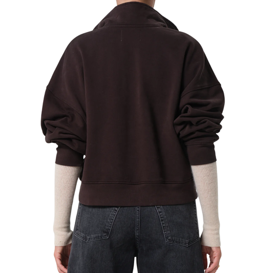 MIRELLE FUNNEL NECK CHOCOLATE