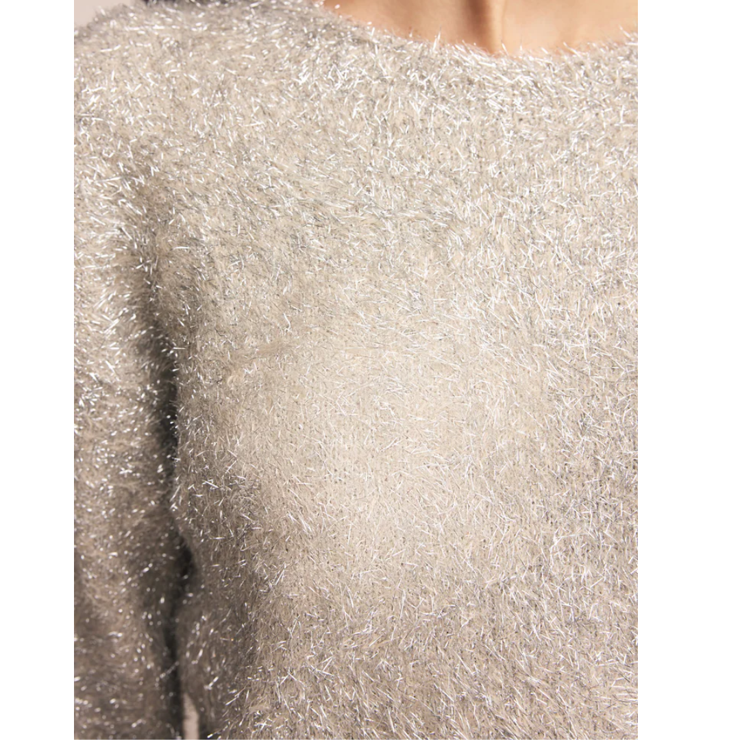 TINSELTOWN SWEATER SILVER