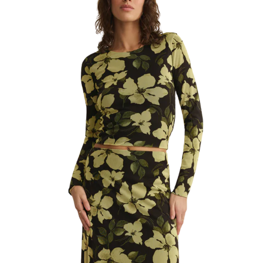 TAYSHA REN FLORAL MESH TOP
