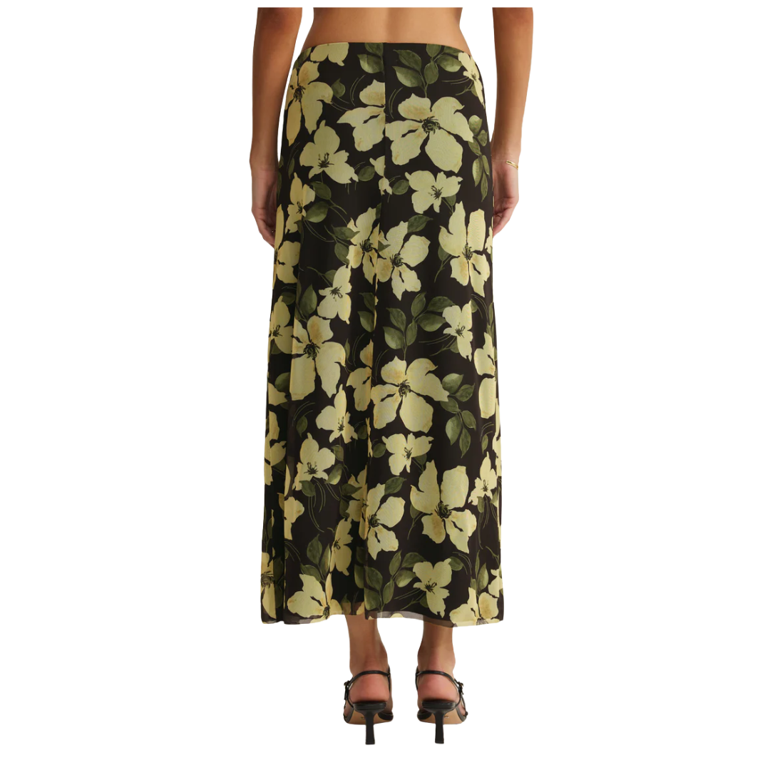 EDA REN FLORAL MESH MIDI SKIRT