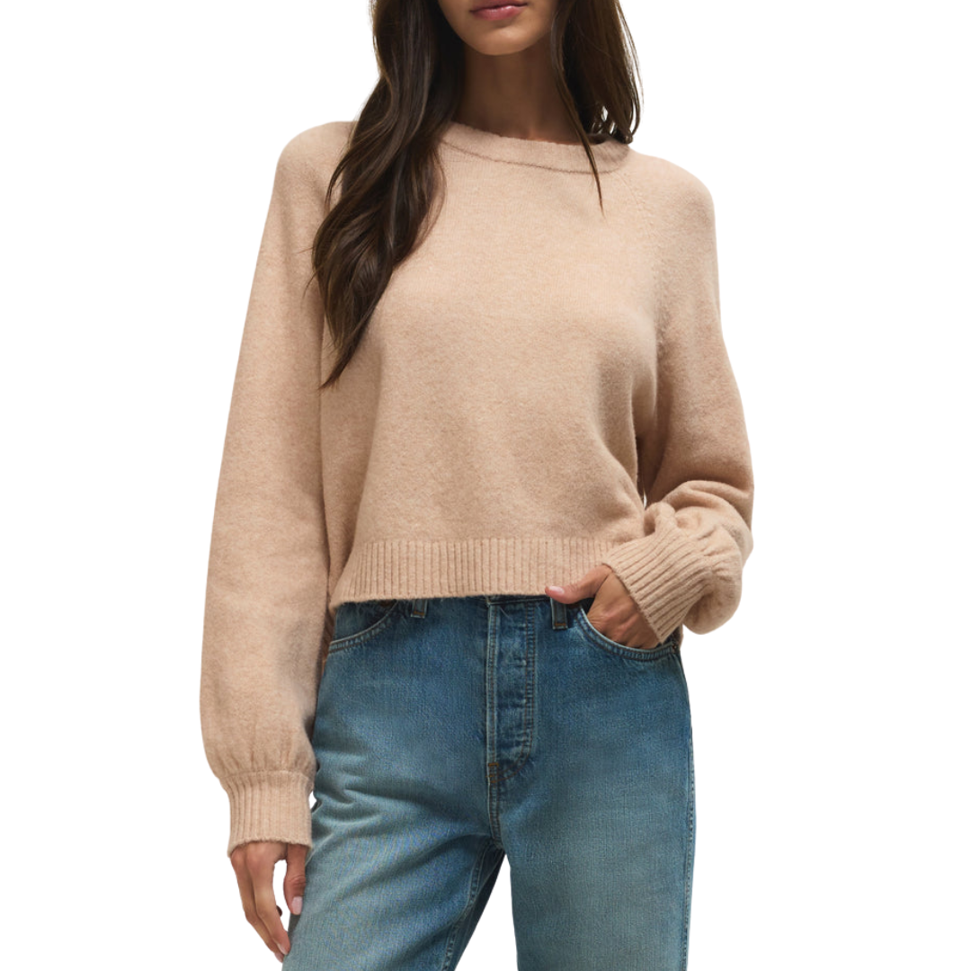 COMING UP SWEATER LIGHT CAMEL