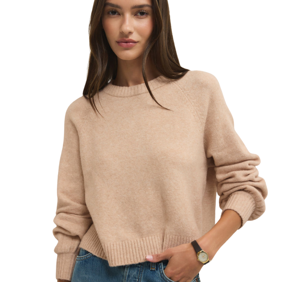 COMING UP SWEATER LIGHT CAMEL
