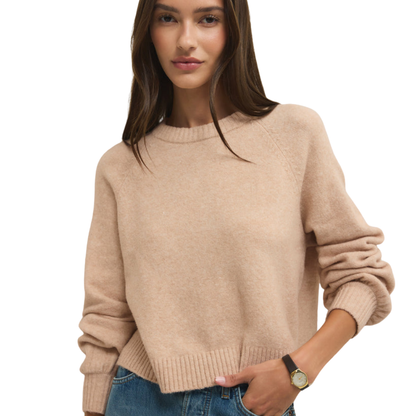 COMING UP SWEATER LIGHT CAMEL