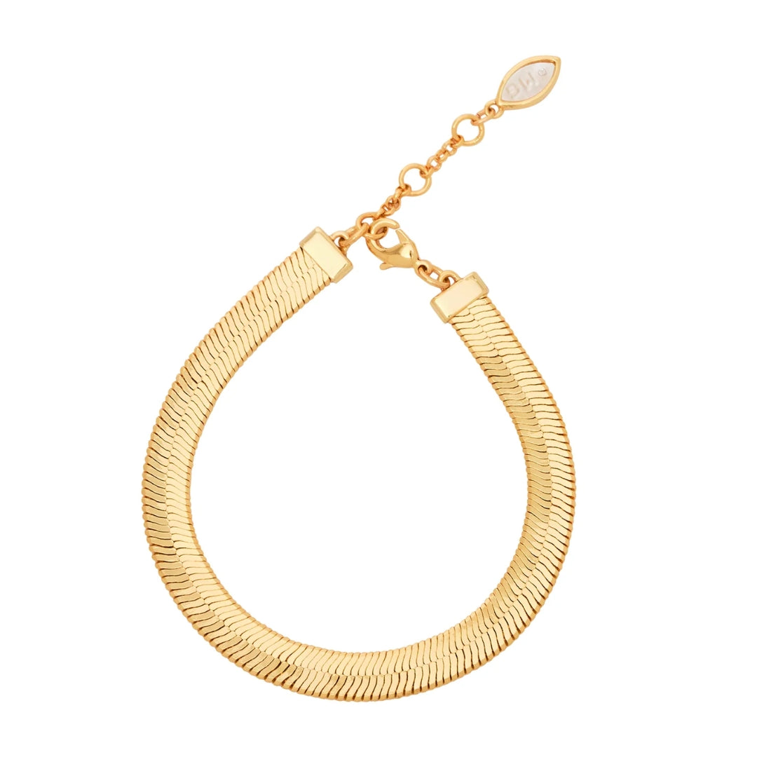 BETTINA HERRINGBONE BRACELET GOLD