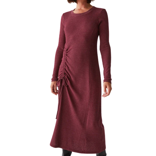 ILIA RUCHED TIE DRESS BOYSENBERRY