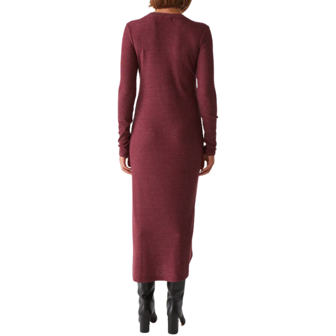 ILIA RUCHED TIE DRESS BOYSENBERRY