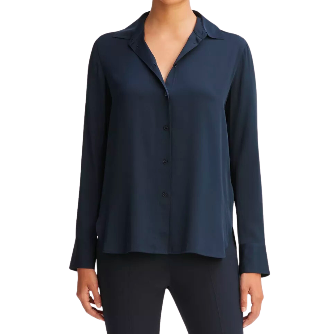 SLIM FITTED BLOUSE COASTAL BLUE