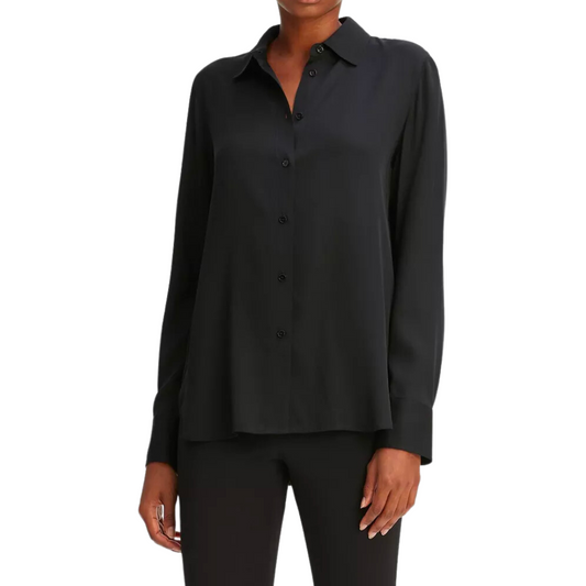 SLIM FITTED BLOUSE BLACK