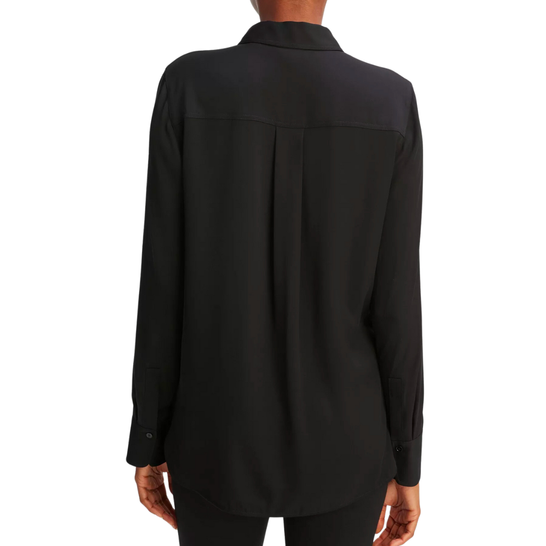 SLIM FITTED BLOUSE BLACK