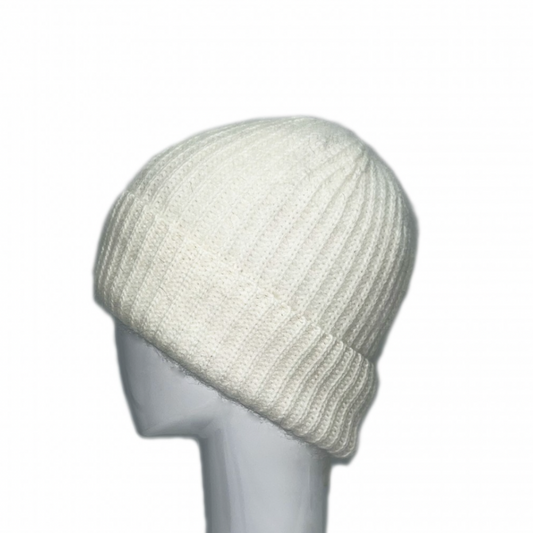 CABLEKNIT BEANIE WHITE