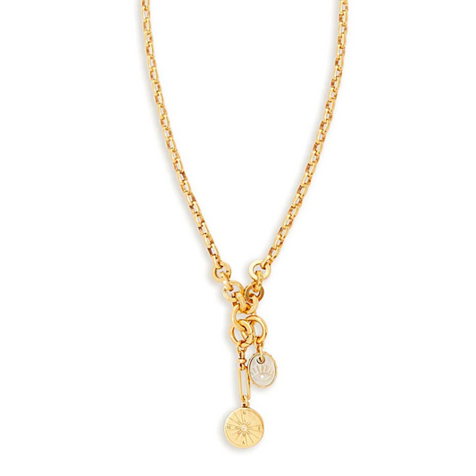 VOYAGER NECKLACE WHITE/GOLD