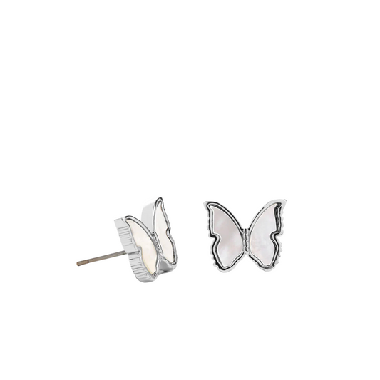 WINGS TO FLY STUD EARRINGS SILVER