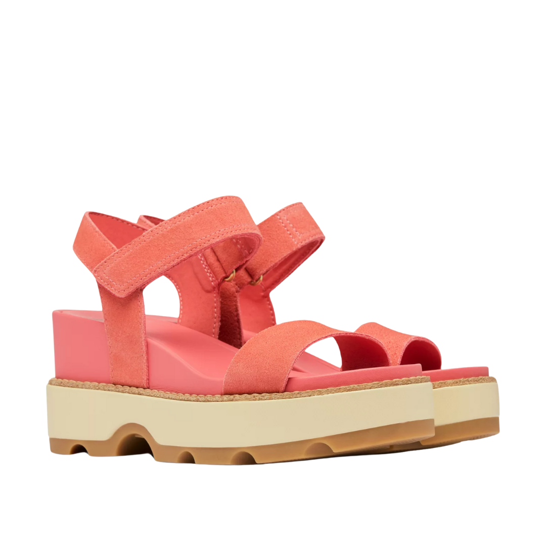 JOANIE STRAP WEDGE CORAL