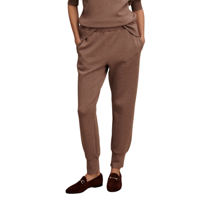SLIM CUFF PANT 25" DEEP TAUPE MARL FLECK