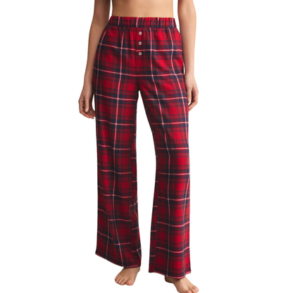 HANGOUT PLAID PANT HAUTE RED