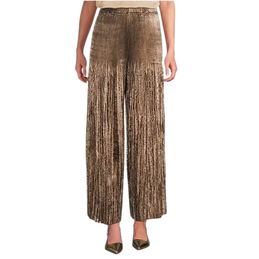 PLEATED WIDE LEG PANTS COPPER