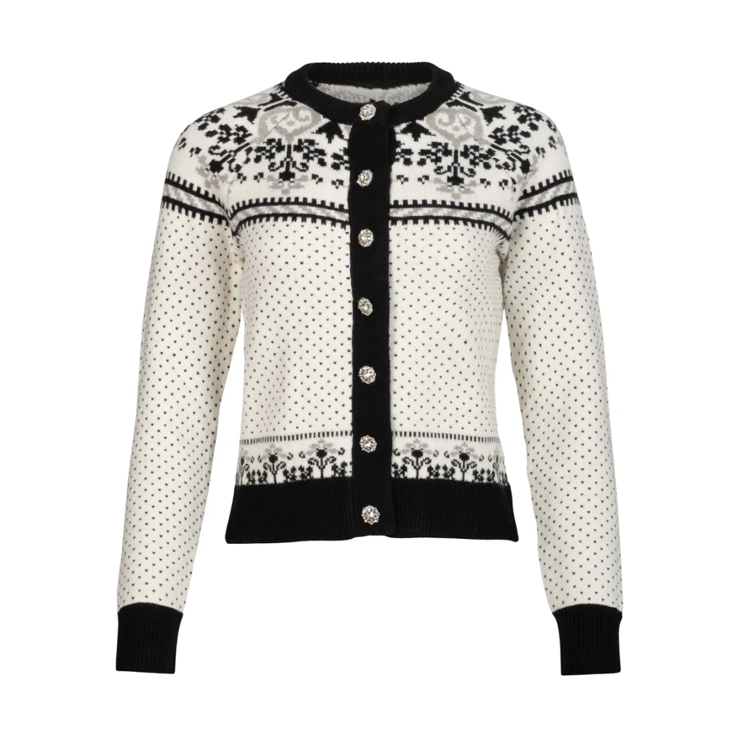 SADE FAIRISLE CARDIGAN BLACK