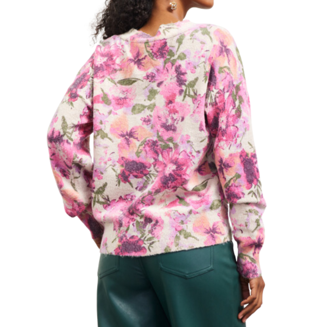 FLORAL SWEATER CARDIGAN