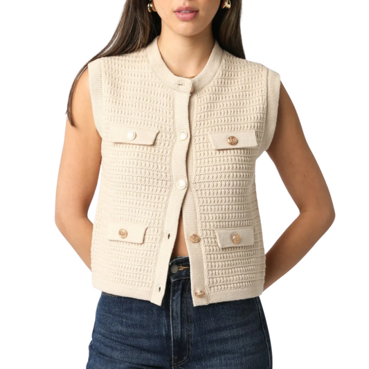 SELENA KNIT TANK TOP NATURAL