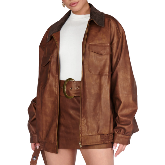 MAVERICK BOMBER JACKET CHESTNUT