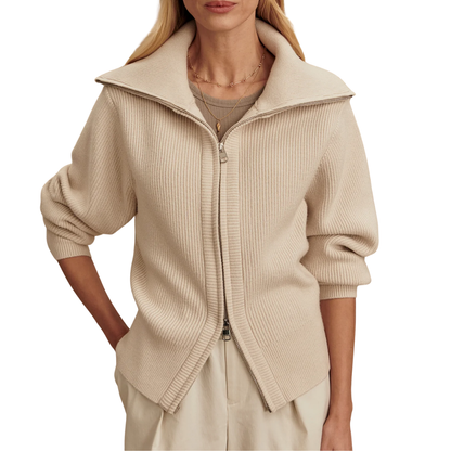 ENRICO KNIT JACKET SILVER BIRCH