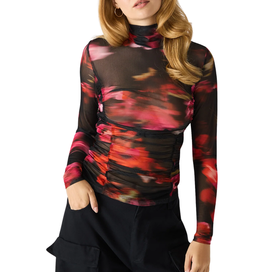 TAYLORE TOP BLURRY FLORAL
