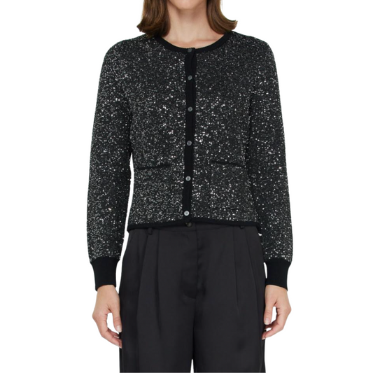 BUTTON DOWN CARDIGAN BLACK