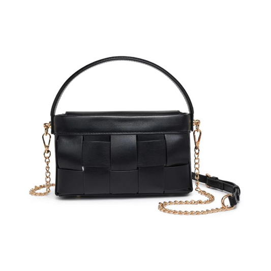 AURORA WOVEN CROSSBODY BLACK