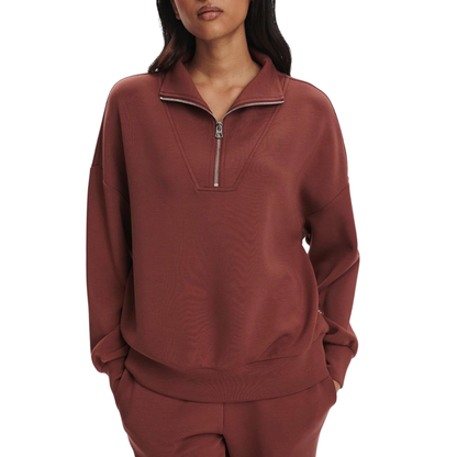 HAWLEY HALF ZIP TOP CINNAMON