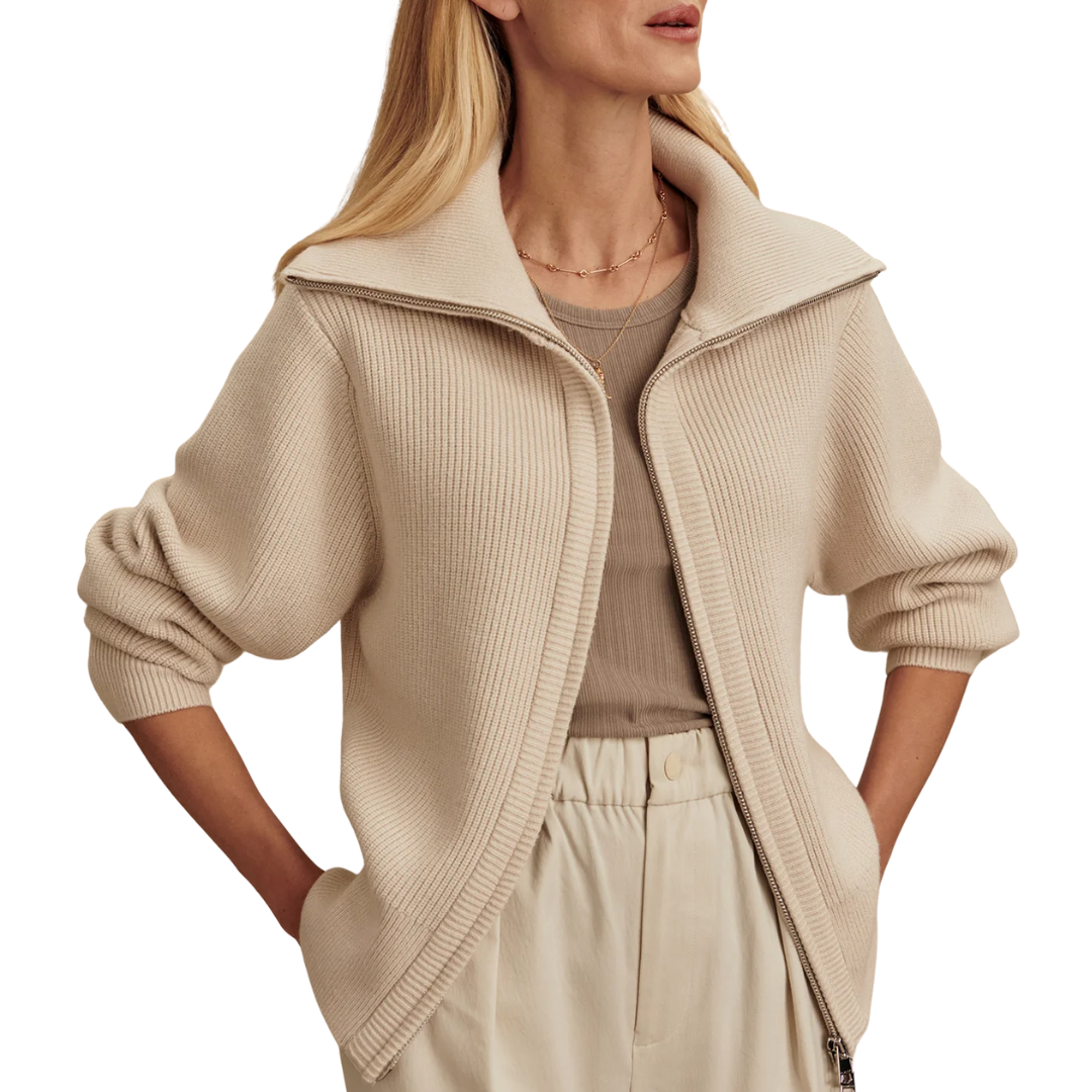 ENRICO KNIT JACKET SILVER BIRCH