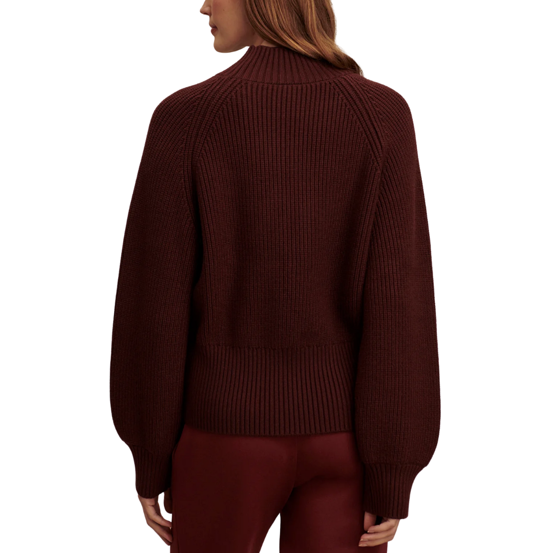 MARTINA HIGH NECK RIB KNIT DECEDENT CHOCOLATE