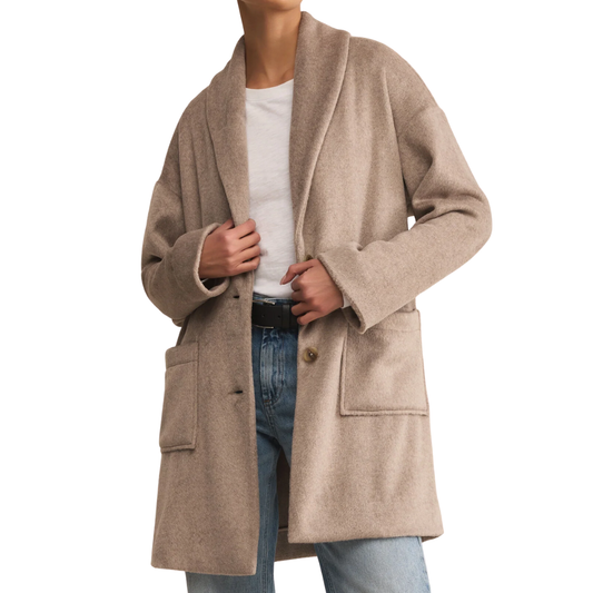 LENNON HEATHERED COAT SMOKEY
