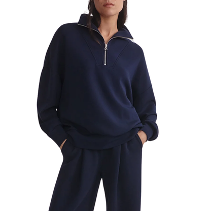 HAWLEY HALF ZIP TOP NAVY