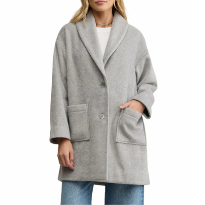 LENNON HEATHERED COAT CLASSIC HEATHER GREY