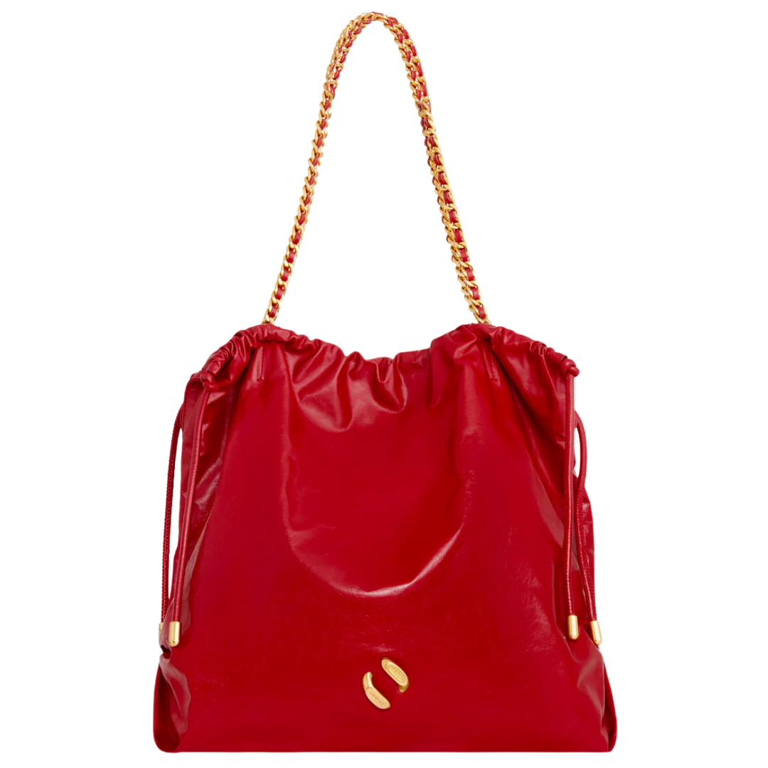 【Rebecca Minkoff】キャリーオール バッグ ※関税込 Rebecca Minkoff Double Gusset Leather Crossbody with Chain