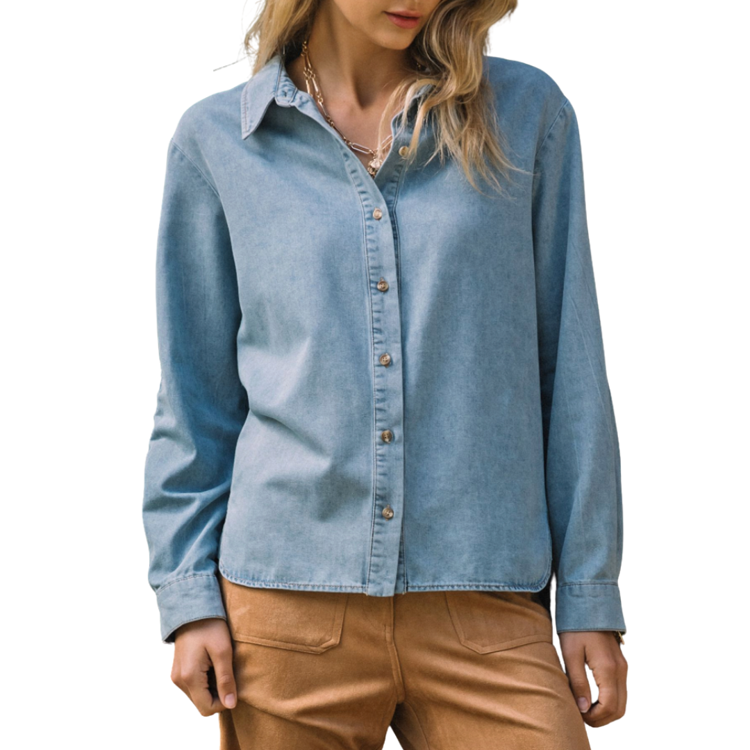 WASHED BUTTON DOWN SHIRT