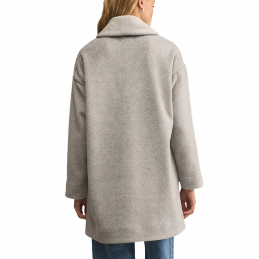 LENNON HEATHERED COAT CLASSIC HEATHER GREY