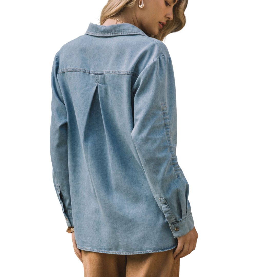 WASHED BUTTON DOWN SHIRT