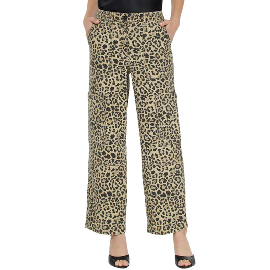 MID RISE STRAIGHT PANT LEOPARD