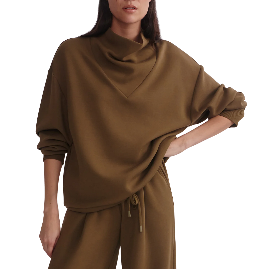 BETSY SWEAT TOP MILITARY OLIVE