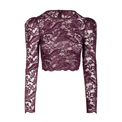 SAFIA LACE TOP EGGPLANT