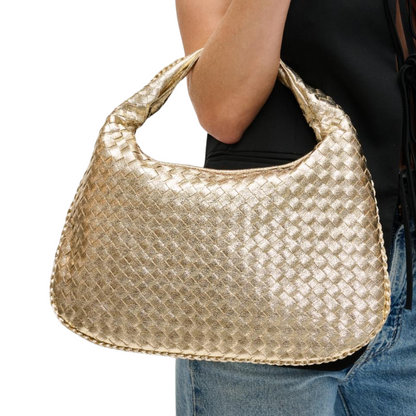 ADELA WOVEN HOBO GOLD
