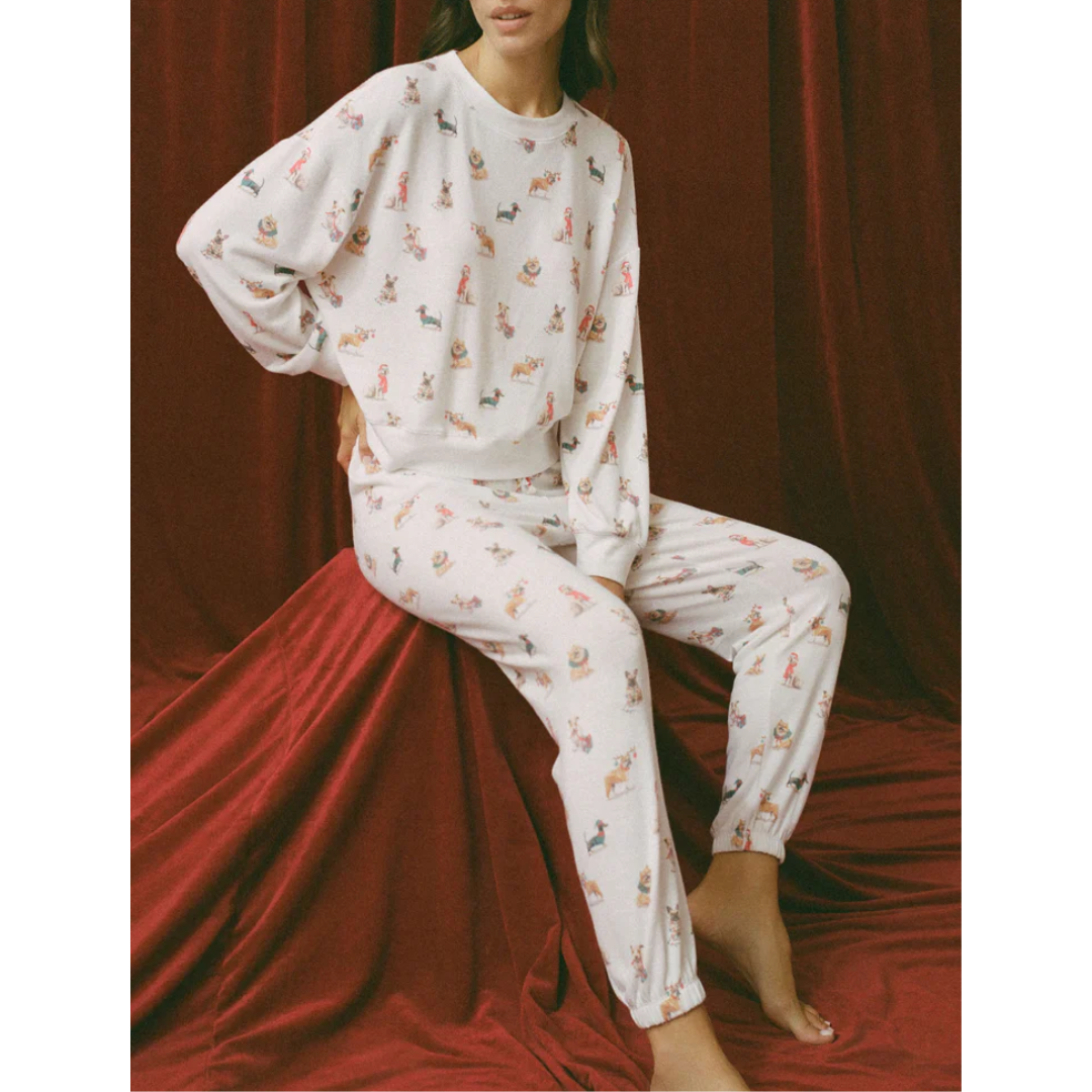 LONG SLEEVE COZY UP PUP TOP