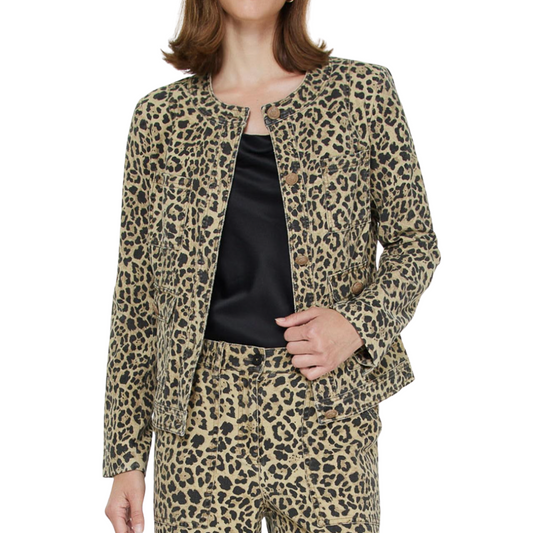 BUTTON JACKET LEOPARD