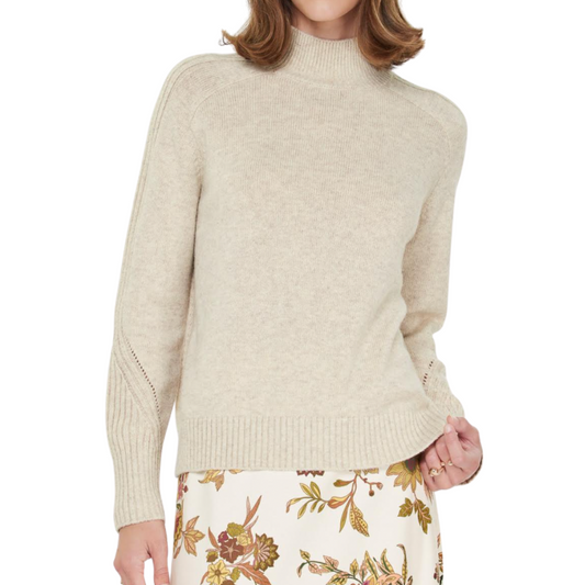 TURTLENECK LONG SLEEVE SWEATER OATMEAL