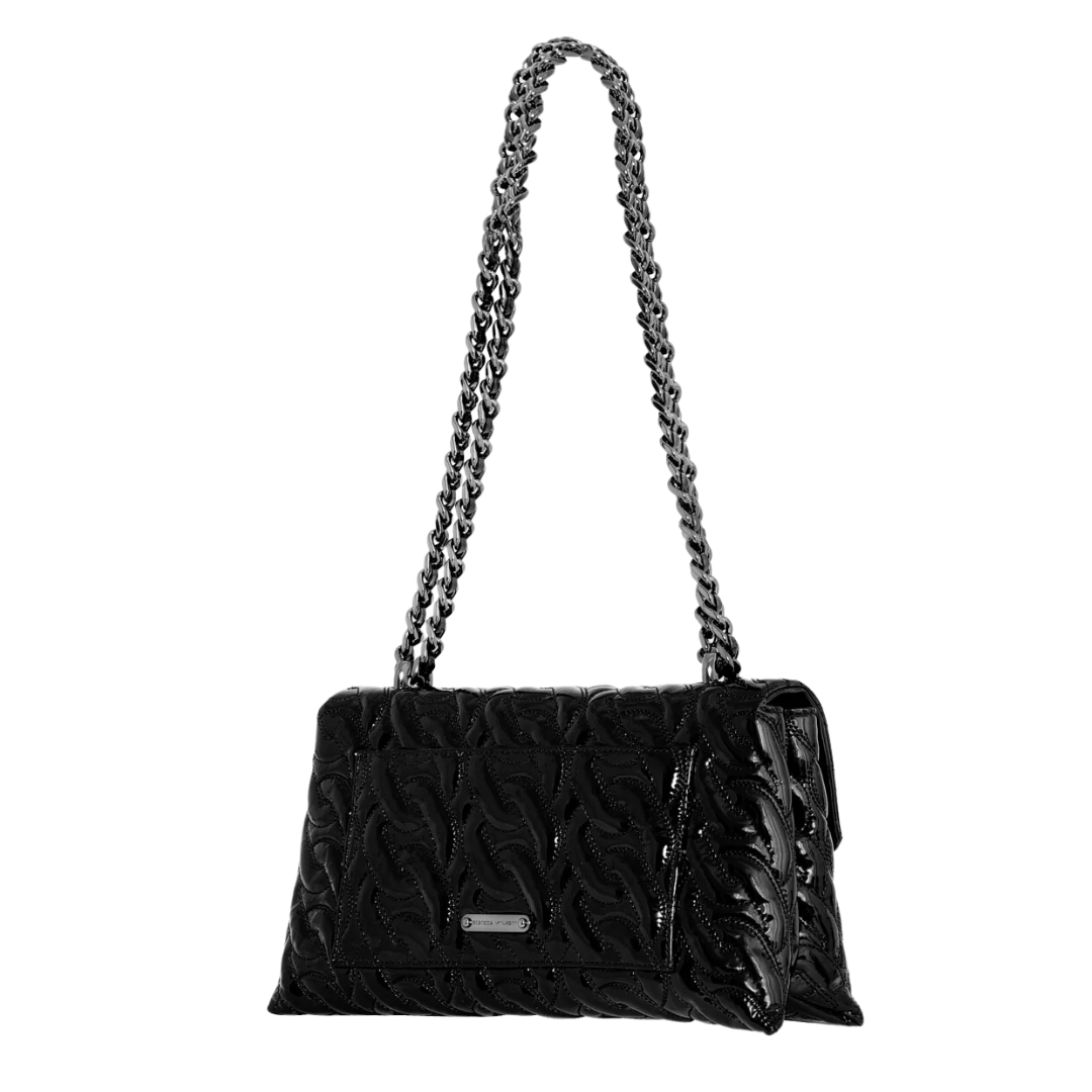 DOUBLE GUSSET CROSSBODY BLACK