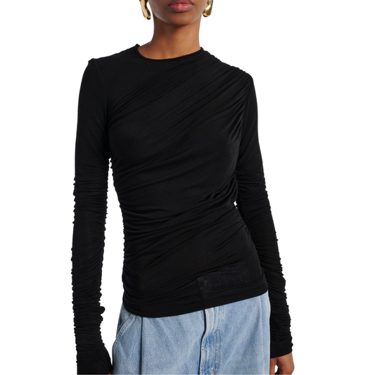 TANIA TWIST TEE BLACK