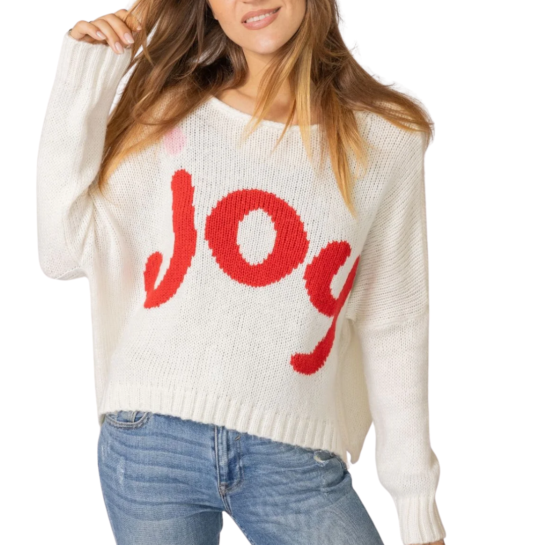JOY CHUNKY SWEATER WHITE